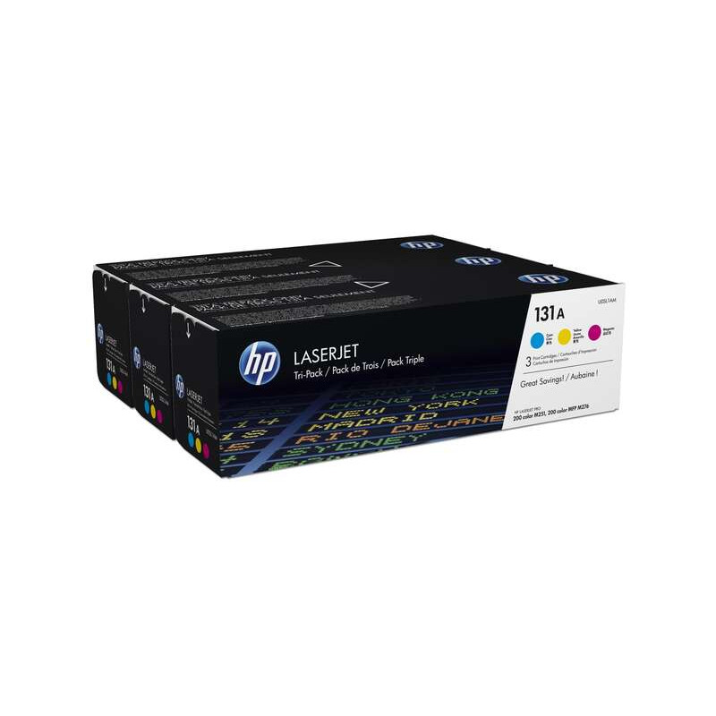 Tóner HP CF211A/CF212A/CF213A Pack de 3 Cartuchos de Toner