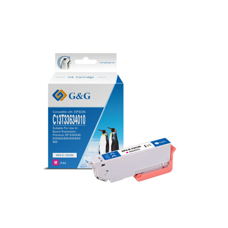 Cartucho de tinta Epson G&G T3363/T3343 (33XL) - 3,27€