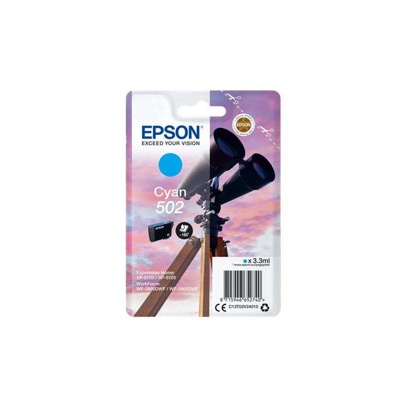 Cartucho de tinta Epson 502 Cyan Original - 8,77€