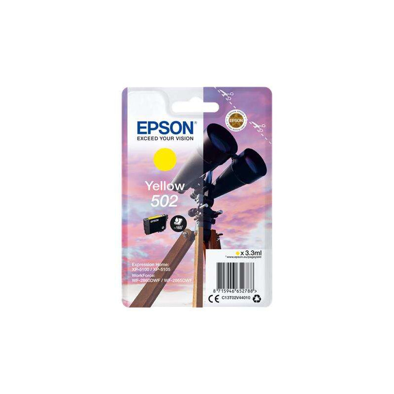 Cartucho de tinta Epson 502 Amarillo Original - 8,77€