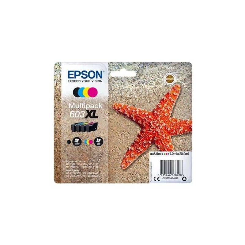 Cartucho de tinta Epson 603XL Pack de 4 Cartuchos de Tinta