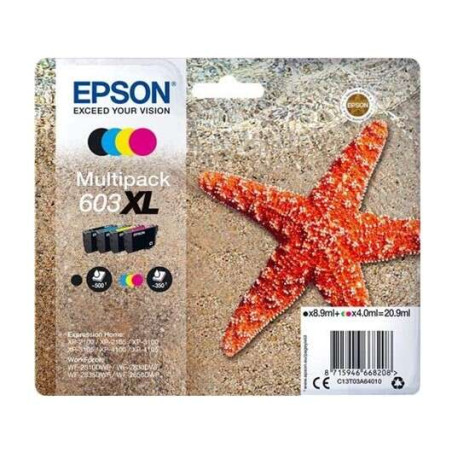Cartucho de tinta Epson 603XL Pack de 4 Cartuchos de Tinta