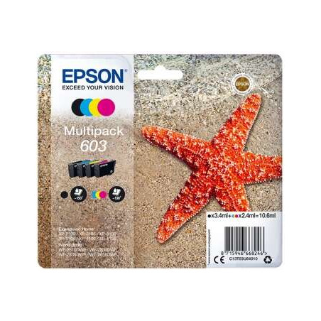 Cartucho de tinta Epson 603 Pack de 4 Cartuchos de Tinta es