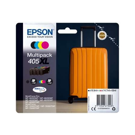 Cartucho de tinta Epson 405XL Pack de 4 Cartuchos de Tinta