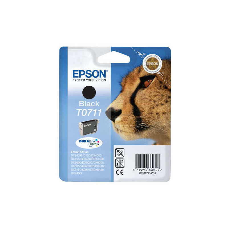 Cartucho de tinta Epson T0711 Negro Original - 14,04€
