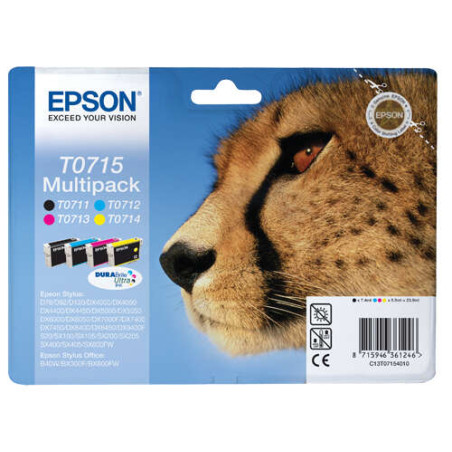 Cartucho de tinta Epson T0715 Pack de 4 Cartuchos de Tinta