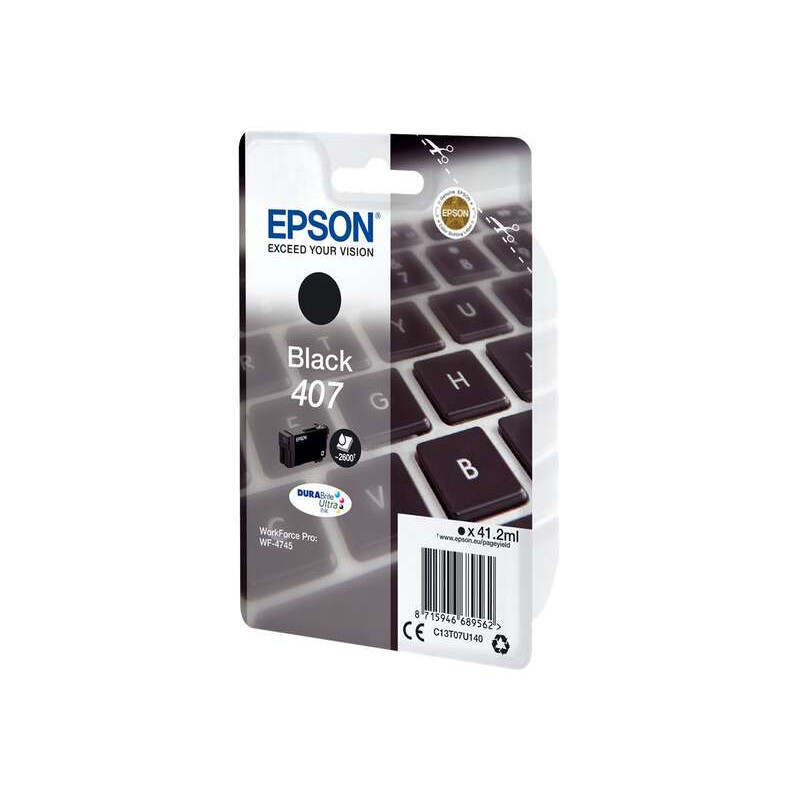 Cartucho de tinta Epson 407 Negro Original - 45,36€