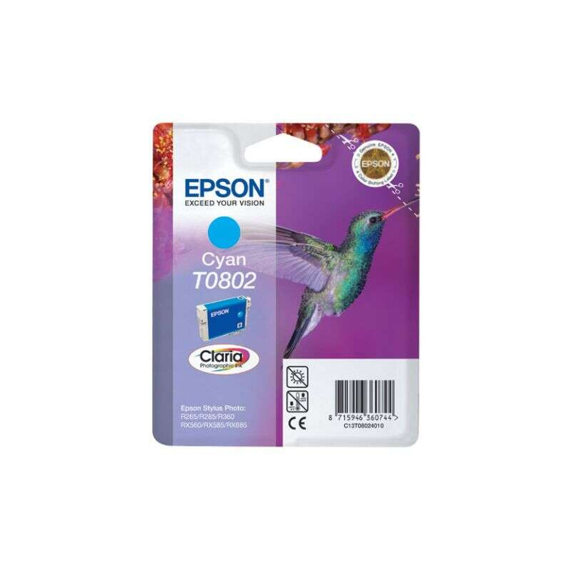 Cartucho de tinta Epson T0802 Cyan Original - 13,21€