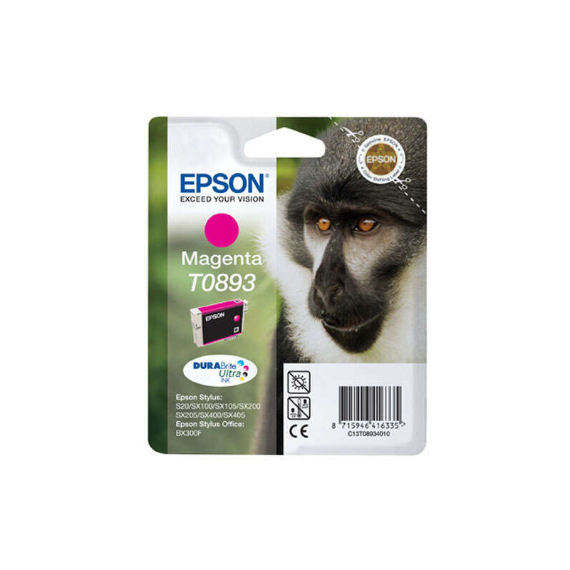 Cartucho de tinta Epson T0893 Magenta Original - 8,20€