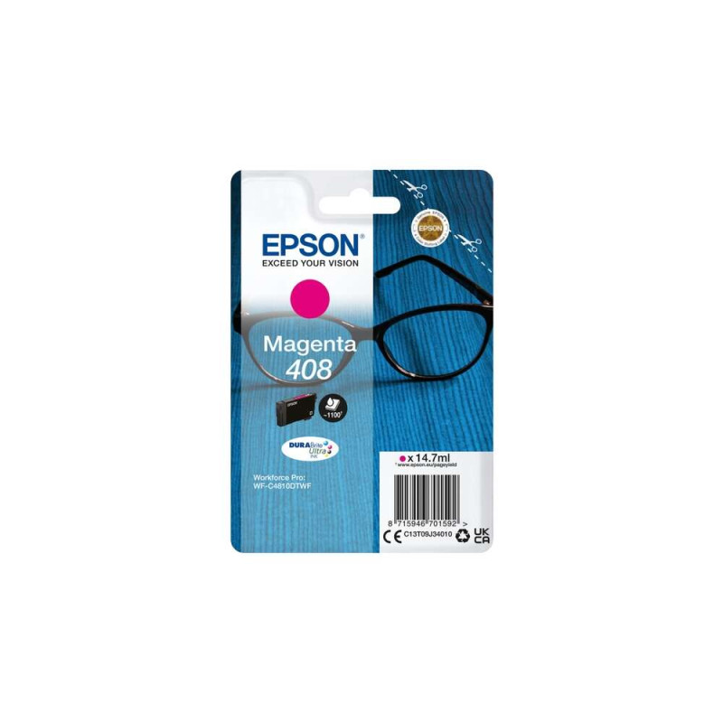 Cartucho de tinta Epson 408 Magenta Original - 45,40€