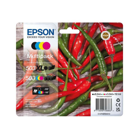 Cartucho de tinta Epson 503XL/503 Pack de 4 Cartuchos de