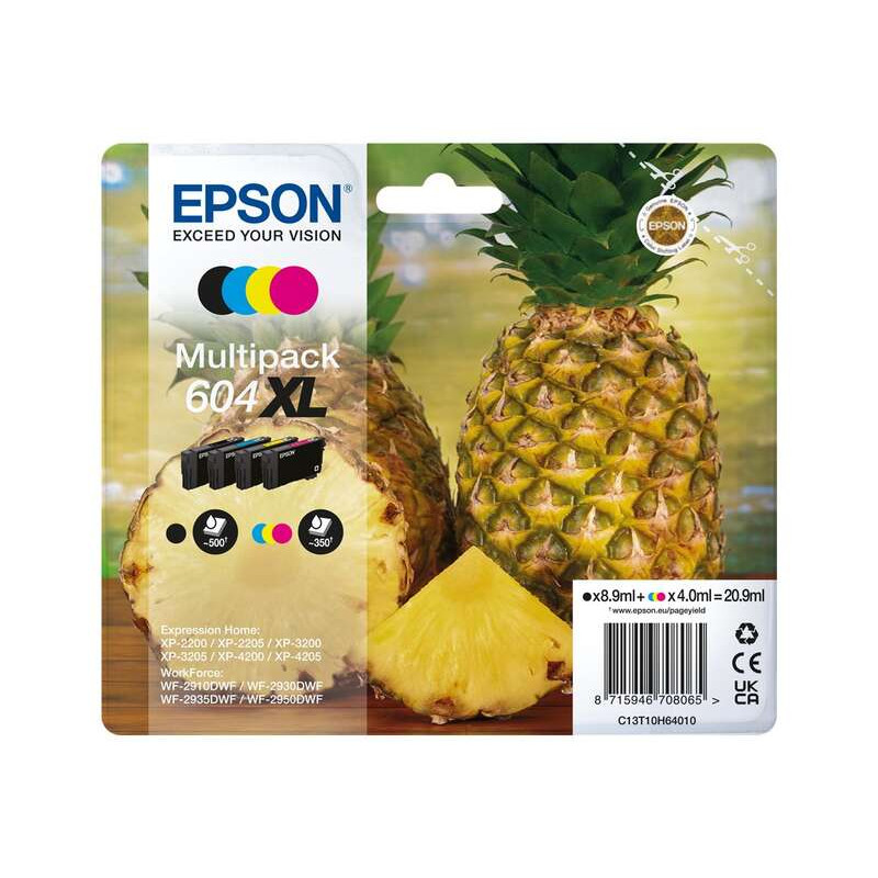 Cartucho de tinta Epson 604XL Pack de 4 Cartuchos de Tinta