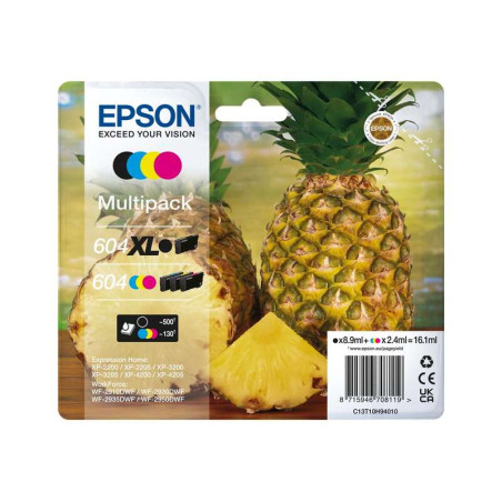 Cartucho de tinta Epson 604XL/604 Pack de 4 Cartuchos de