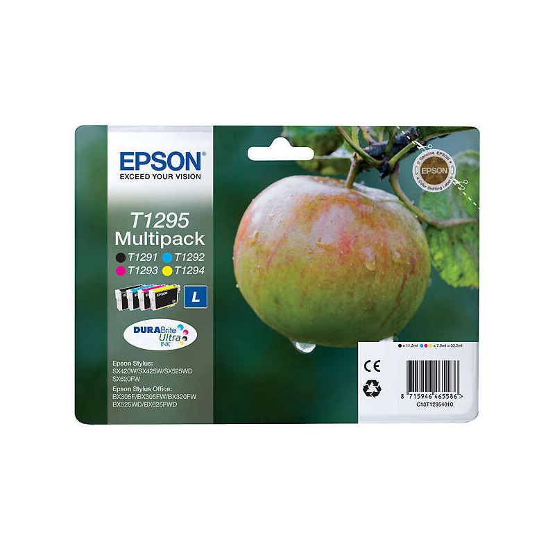 Cartucho de tinta Epson T1295 Pack de 4 Cartuchos de Tinta