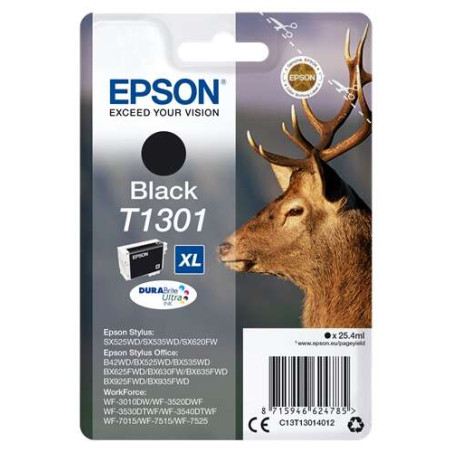 Cartucho de tinta Epson T1301 Negro Original - 26,95€