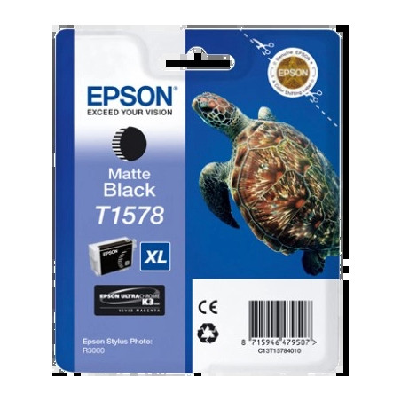 Cartucho de tinta Epson T1578 Negro Mate Original - 29,39€