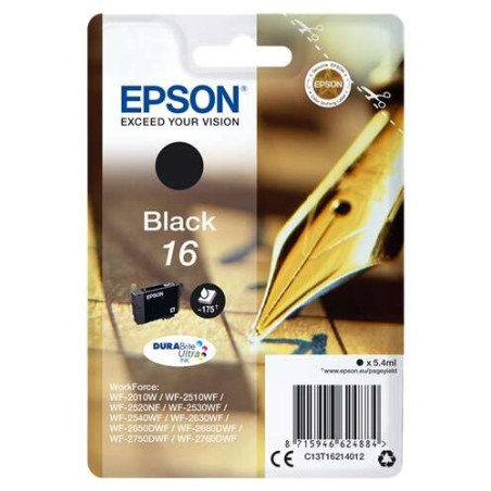 Cartucho de tinta Epson T1621 Negro Original - 15,02€