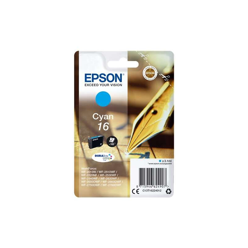 Cartucho de tinta Epson T1622 Cyan Original - 11,47€