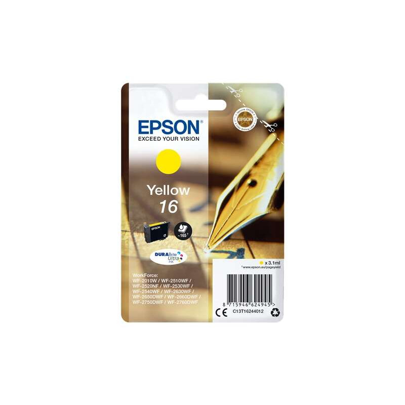 Cartucho de tinta Epson T1624 Amarillo Original - 11,47€