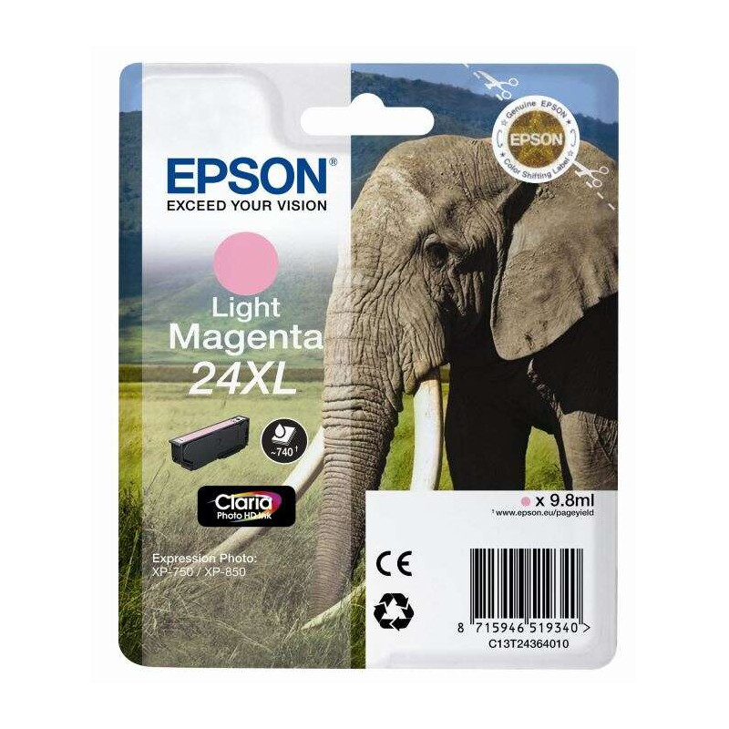 Cartucho de tinta Epson T2436 (24XL) Original - 20,30€