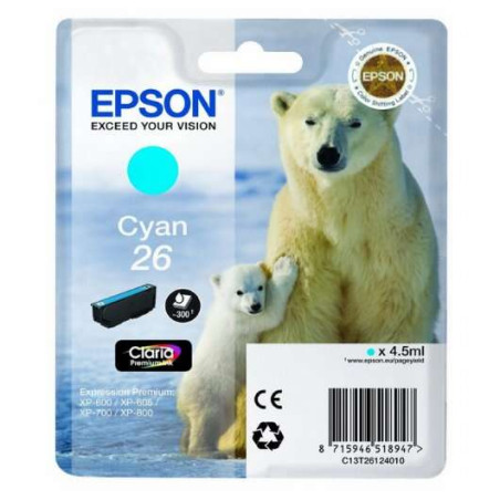 Cartucho de tinta Epson T2612 (26) Cyan Original - 13,98€