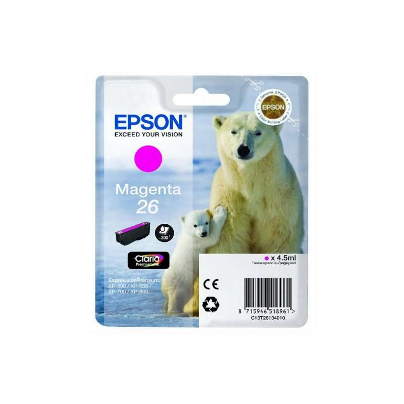 Cartucho de tinta Epson T2613 (26) Magenta Original - 13,98€