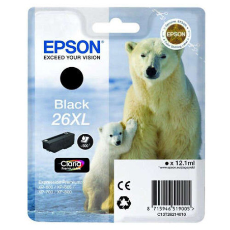 Cartucho de tinta Epson T2621 (26XL) Negro Original - 25,63€
