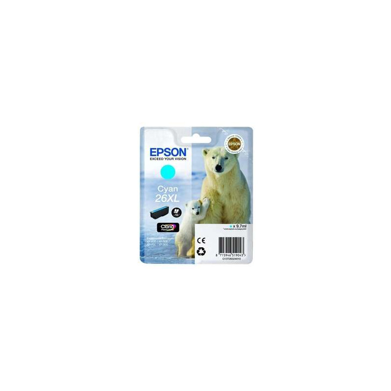 Cartucho de tinta Epson T2632 (26XL) Cyan Original - 23,69€