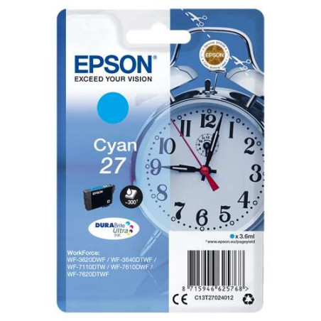 Cartucho de tinta Epson T2702 (27) Cyan Original - 12,35€