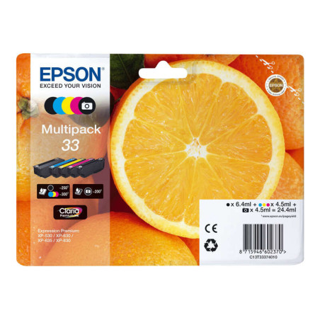 Cartucho de tinta Epson T3337 (33) Pack de 5 Cartuchos de