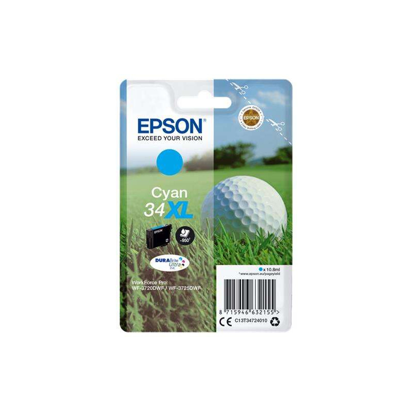 Cartucho de tinta Epson T3472 (34XL) Cyan Original - 26,24€