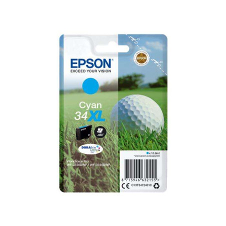 Cartucho de tinta Epson T3472 (34XL) Cyan Original - 26,24€