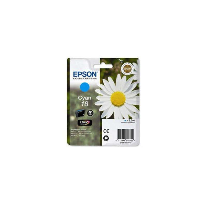 Cartucho de tinta Epson T1802 (18) Cyan Original - 12,34€