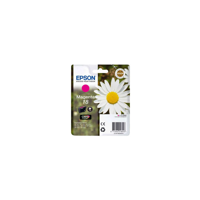 Cartucho de tinta Epson T1803 (18) Magenta Original - 12,34€