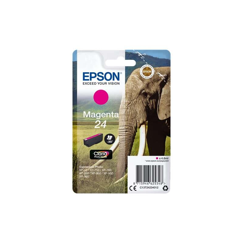 Cartucho de tinta Epson T2423 (24) Magenta Original - 12,35€