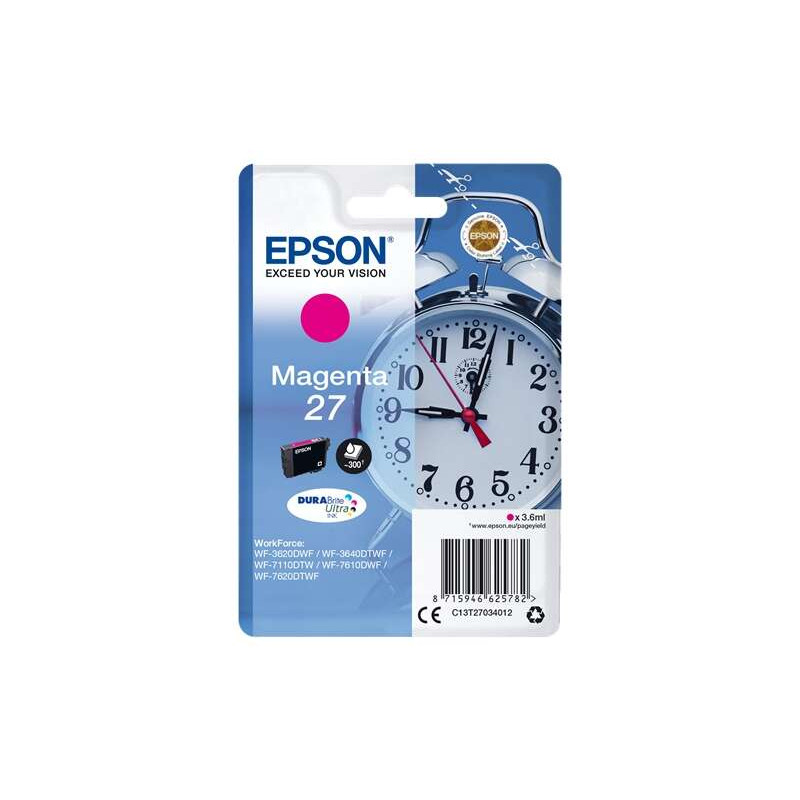 Cartucho de tinta Epson T2703 (27) Magenta Original - 12,35€