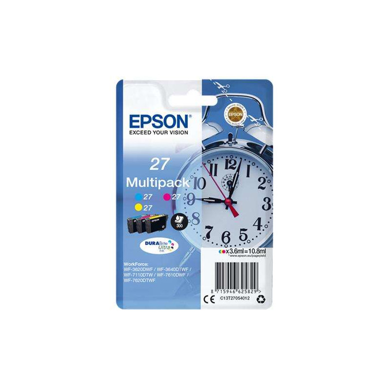 Cartucho de tinta Epson T2705 (27) Pack de 3 Cartuchos de