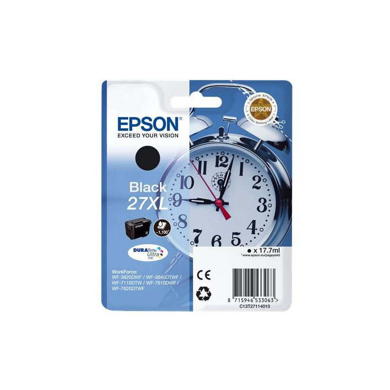 Cartucho de tinta Epson T2711 (27XL) Negro Original - 41,52€