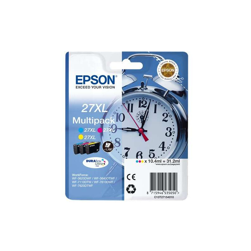 Cartucho de tinta Epson T2715 (27XL) Pack de 3 Cartuchos de