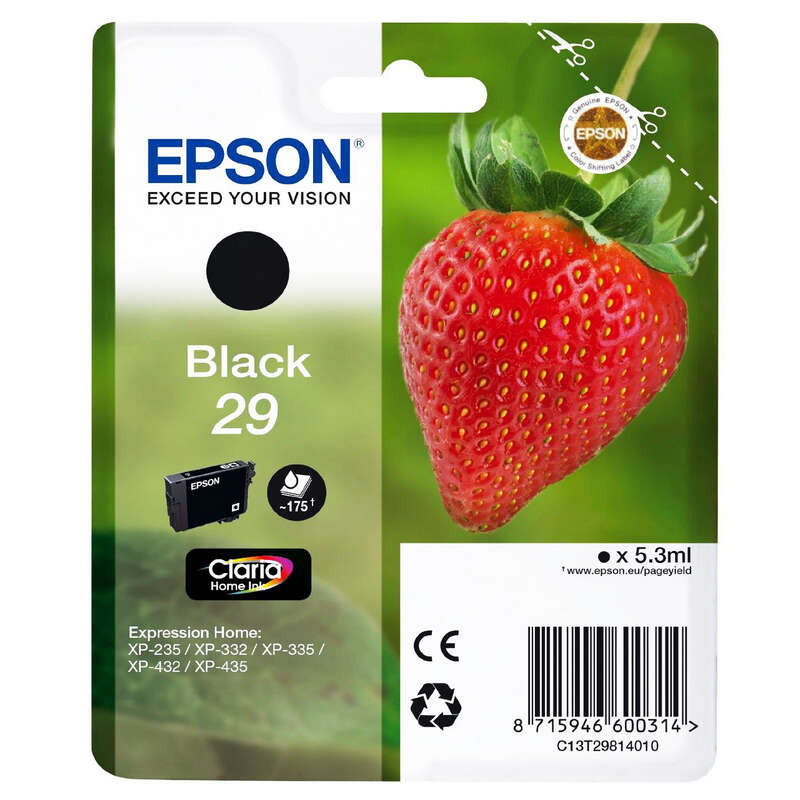 Cartucho de tinta Epson T2981 (29) Negro Original - 16,31€