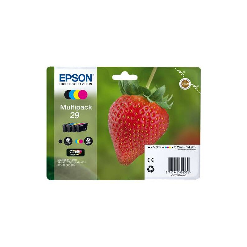 Cartucho de tinta Epson T2986 (29) Pack de 4 Cartuchos de