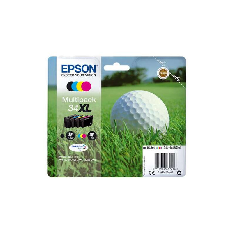 Cartucho de tinta Epson T3476 Pack de 4 Cartuchos de Tinta