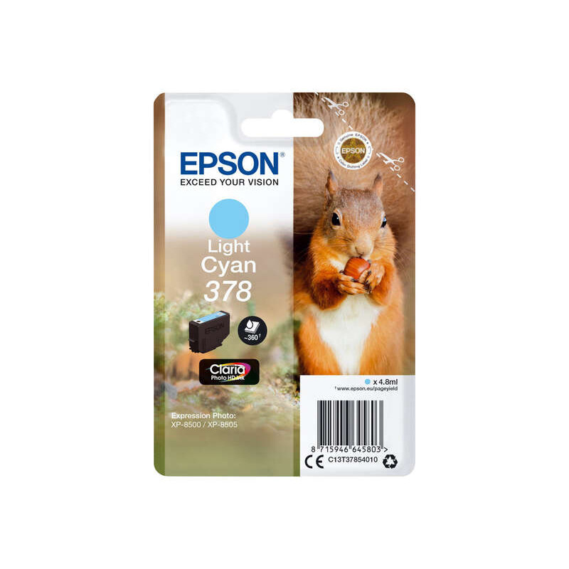 Cartucho de tinta Epson 378 Cyan Light Original - 12,32€