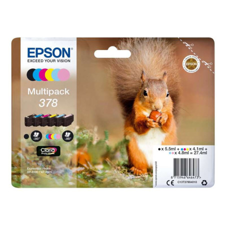 Cartucho de tinta Epson 378 Pack de 6 Cartuchos de Tinta es