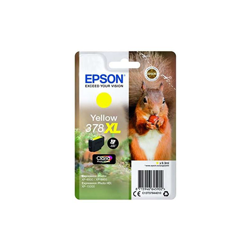 Cartucho de tinta Epson 378XL Amarillo Original - 22,94€