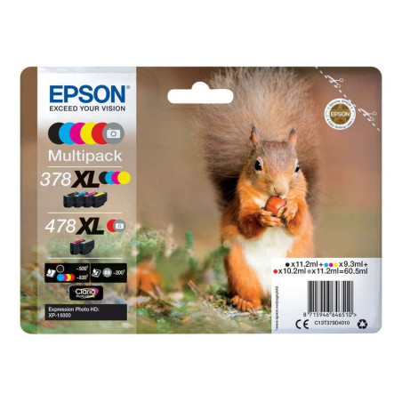 Cartucho de tinta Epson 378XL/478XL Pack de 6 Cartuchos de