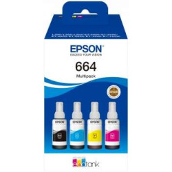 Cartucho de tinta Epson 664 Pack de 4 Botellas de Tinta es