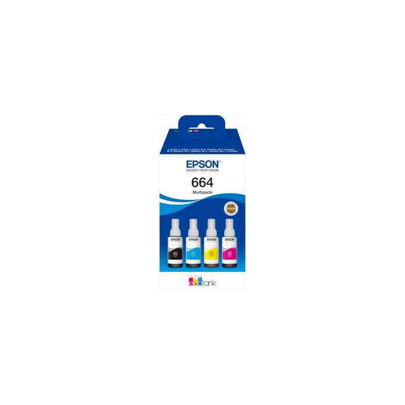 Cartucho de tinta Epson 664 Pack de 4 Botellas de Tinta es