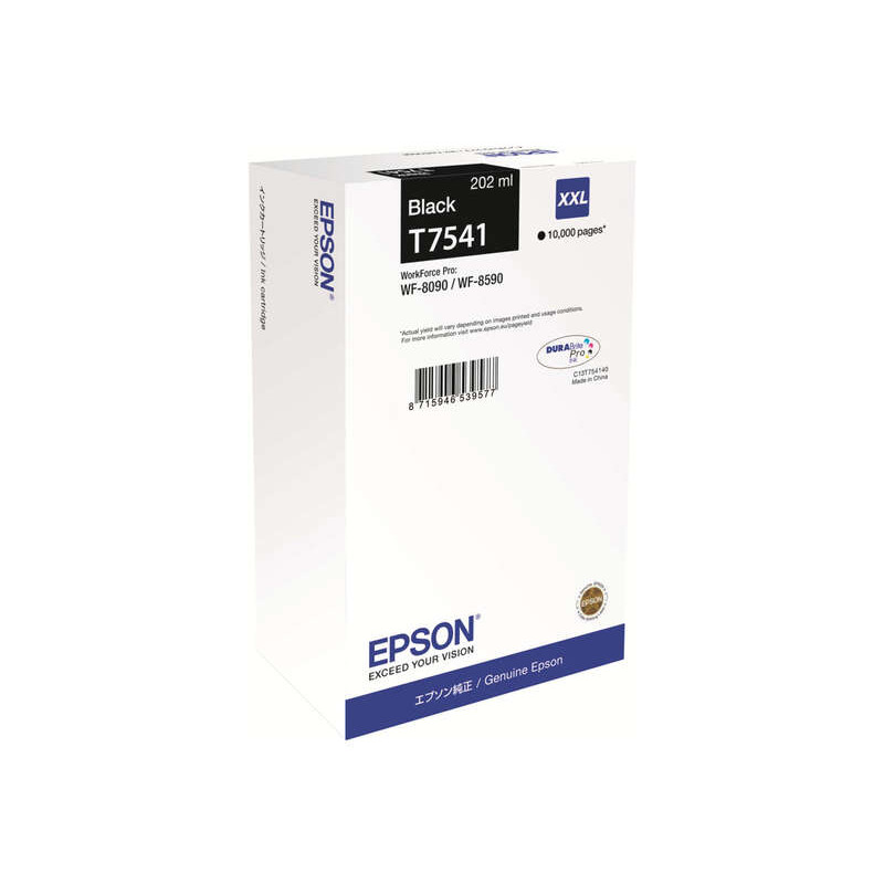 Cartucho de tinta Epson T7541 Negro Original - 112,02€