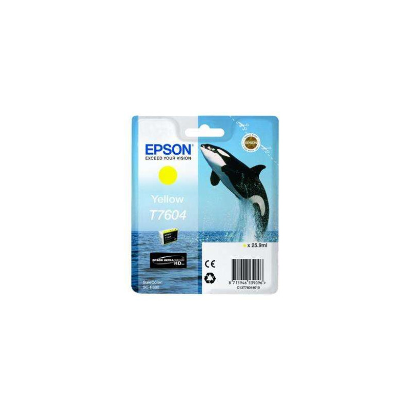 Cartucho de tinta Epson T7604 Amarillo Original - 27,06€